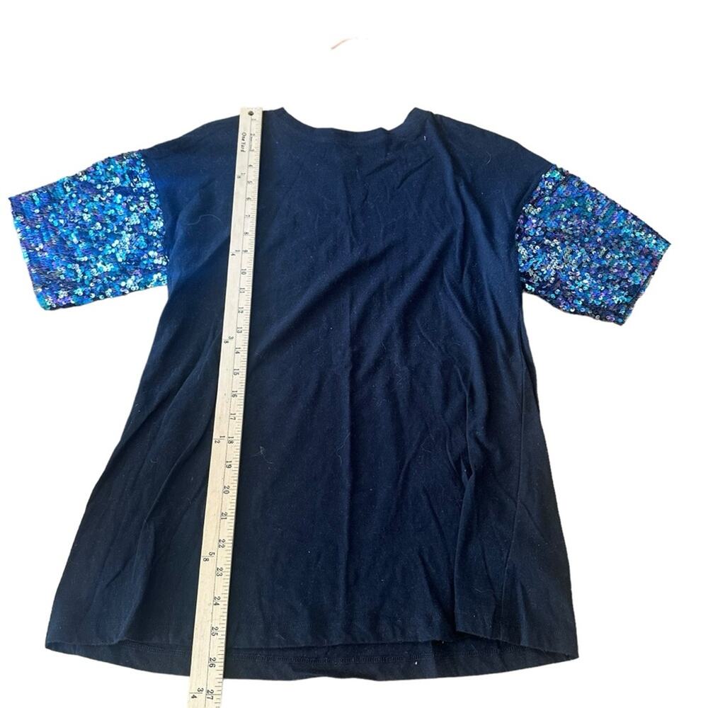 Wild fable Black Sparkly sequins Sleeve t-shirt oversized size XS - Picture 3 of 7